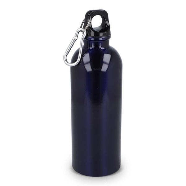 Bottiglia a parete singola in acciaio inossidabile riciclato da 500 ml blu navy - personalizzabile con logo
