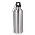 Bottiglia a parete singola in acciaio inossidabile riciclato da 500 ml color color argento - personalizzabile con logo