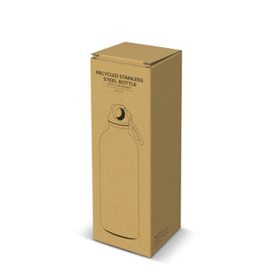 Bottiglia a parete singola in acciaio inossidabile riciclato da 500 ml - personalizzabile con logo