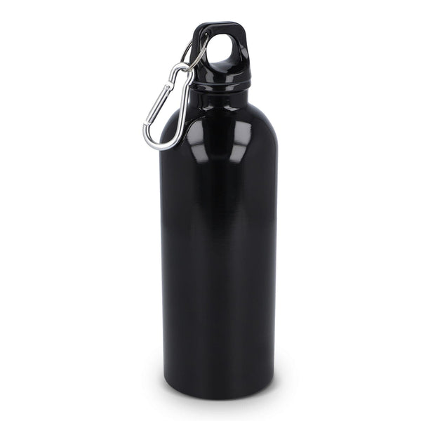 Bottiglia a parete singola in acciaio inossidabile riciclato da 500 ml Nero - personalizzabile con logo