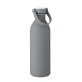 Bottiglia a singolo strato Recycled Inox grigio - personalizzabile con logo