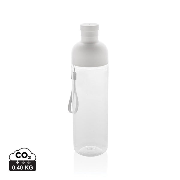 Bottiglia a tenuta stagna in RPET RCS Impact bianco - personalizzabile con logo