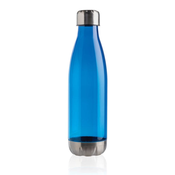 Bottiglia antigoccia con tappo in acciaio 500ml blu - personalizzabile con logo