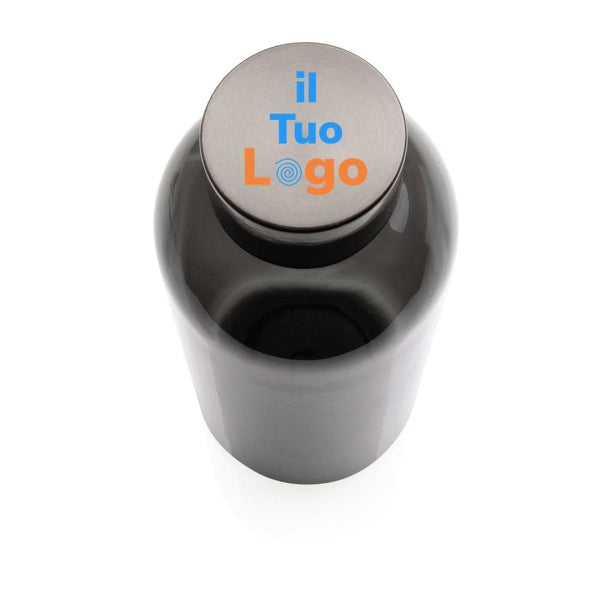 Bottiglia antigoccia con tappo in metallo 620ml - personalizzabile con logo
