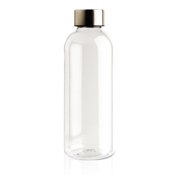 Bottiglia antigoccia con tappo in metallo 620ml trasparente - personalizzabile con logo