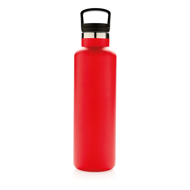 Bottiglia antigoccia isolata a vuoto rosso - personalizzabile con logo