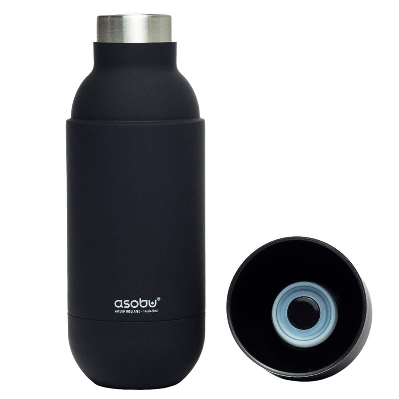 Bottiglia Asobu Orb con Puramic 500ml Nero - personalizzabile con logo
