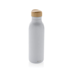 Bottiglia Avira Alcor in acciaio riciclato RCS 600ml bianco - personalizzabile con logo