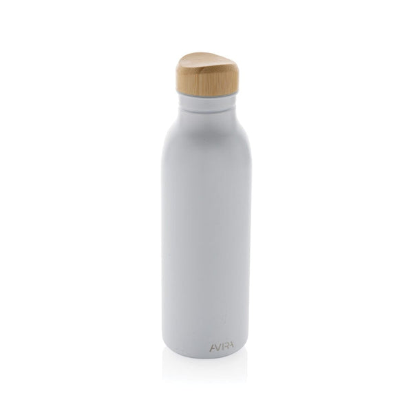 Bottiglia Avira Alcor in acciaio riciclato RCS 600ml bianco - personalizzabile con logo
