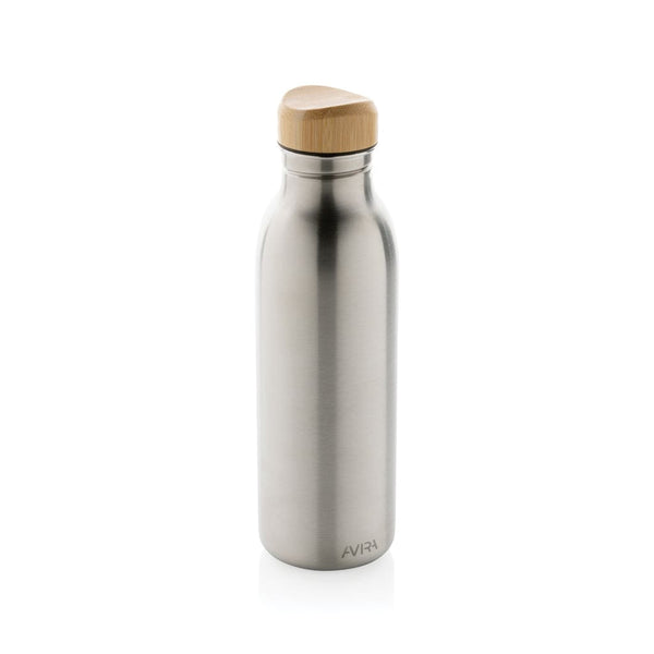 Bottiglia Avira Alcor in acciaio riciclato RCS 600ml color argento - personalizzabile con logo