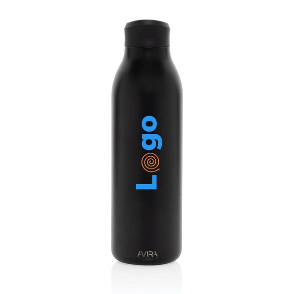 Bottiglia Avira Alok in rAcciaio 360 RCS 600ML nero - personalizzabile con logo