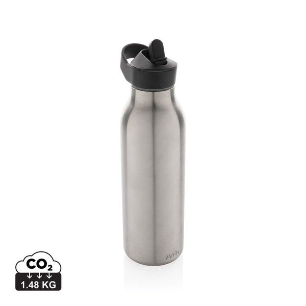 Bottiglia Avira Ara in acciaio riciclato RCS 500ML color argento - personalizzabile con logo