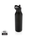 Bottiglia Avira Ara in acciaio riciclato RCS 500ML nero - personalizzabile con logo