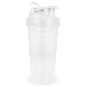 Bottiglia bicchiere shaker 700ml Bianco - personalizzabile con logo