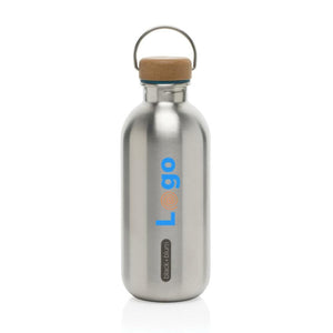 Bottiglia Black+Blum in acciaio 600ml azzurro - personalizzabile con logo