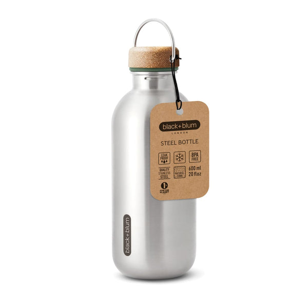 Bottiglia Black+Blum in acciaio 600ml - personalizzabile con logo