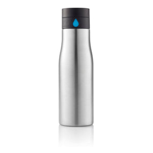 Bottiglia che monitora l’idratazione Aqua grigio - personalizzabile con logo