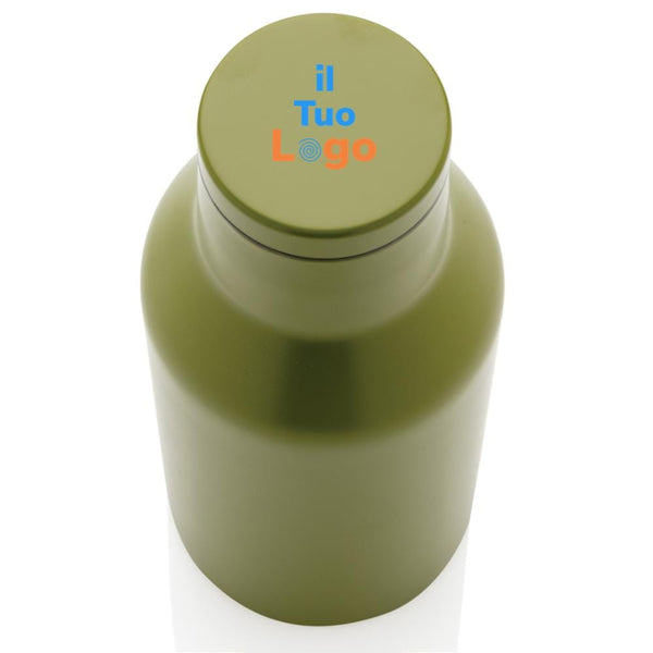 Bottiglia compatta in acciaio riciclato RCS 300ml - personalizzabile con logo