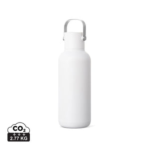 Bottiglia con beccuccio VINGA Cael in rAcciaio RCS 600ML bianco - personalizzabile con logo