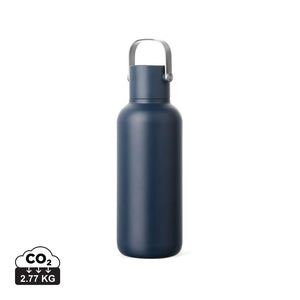 Bottiglia con beccuccio VINGA Cael in rAcciaio RCS 600ML blu navy - personalizzabile con logo