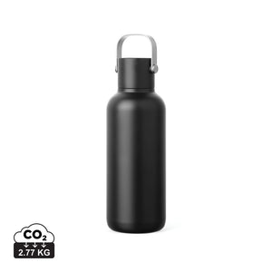 Bottiglia con beccuccio VINGA Cael in rAcciaio RCS 600ML nero - personalizzabile con logo