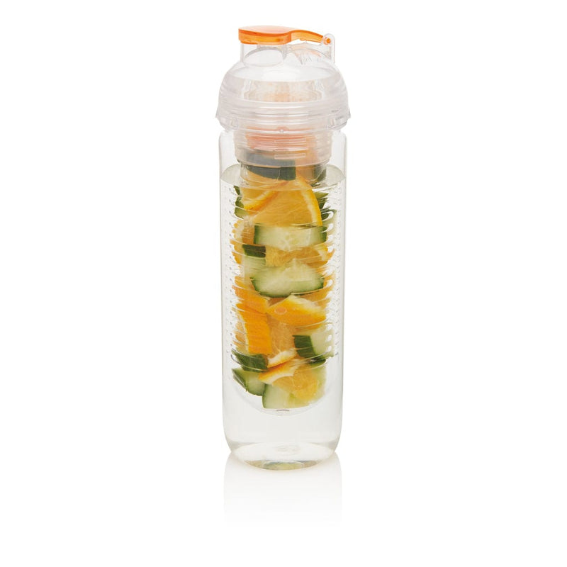 Bottiglia con infusore 500 ml arancione - personalizzabile con logo