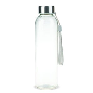 Bottiglia d'acqua in vetro 500ml grigio scuro - personalizzabile con logo