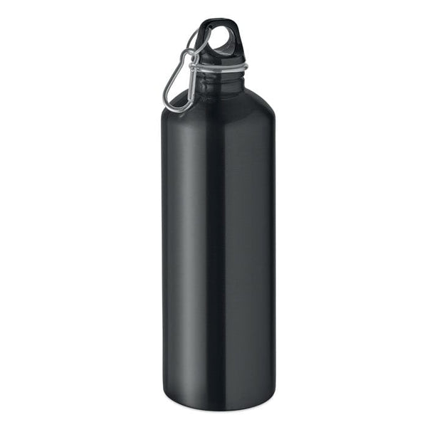 Bottiglia da 1000 ml RE-INOX Nero - personalizzabile con logo