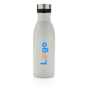 Bottiglia deluxe in acciaio riciclato RCS 500 ML bianco - personalizzabile con logo