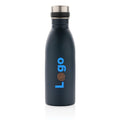 Bottiglia deluxe in acciaio riciclato RCS 500 ML blu navy - personalizzabile con logo