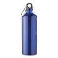 Bottiglia di alluminio 1L blu - personalizzabile con logo