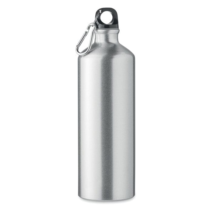 Bottiglia di alluminio 1L color argento - personalizzabile con logo
