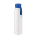 Bottiglia di alluminio 600ml Bianco/Blu - personalizzabile con logo
