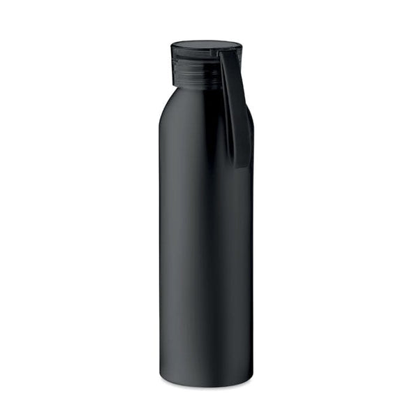 Bottiglia di alluminio 600ml Nero - personalizzabile con logo