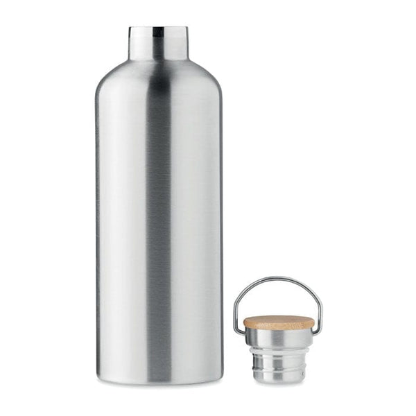 Bottiglia doppio strato 1,5L color argento - personalizzabile con logo