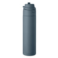 Bottiglia doppio strato 500ml INOX RICICLATO blu navy - personalizzabile con logo