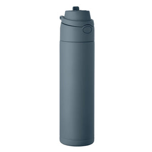 Bottiglia doppio strato 500ml INOX RICICLATO blu navy - personalizzabile con logo