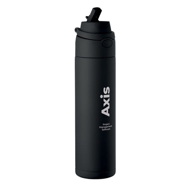 Bottiglia doppio strato 500ml INOX RICICLATO - personalizzabile con logo
