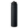 Bottiglia doppio strato 500ml INOX RICICLATO Nero - personalizzabile con logo