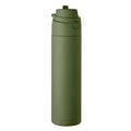 Bottiglia doppio strato 500ml INOX RICICLATO verde - personalizzabile con logo