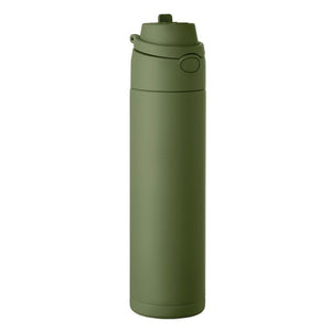 Bottiglia doppio strato 500ml INOX RICICLATO verde - personalizzabile con logo