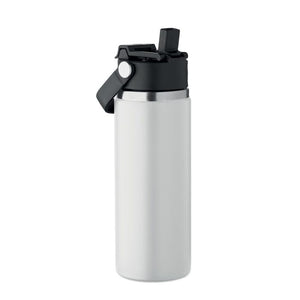 Bottiglia doppio strato 500ml RE-INOX Bianco - personalizzabile con logo