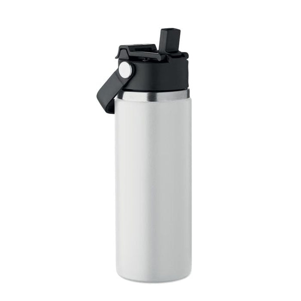 Bottiglia doppio strato 500ml RE-INOX Bianco - personalizzabile con logo