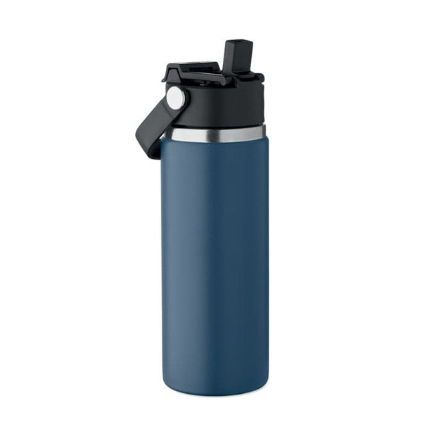 Bottiglia doppio strato 500ml RE-INOX blu navy - personalizzabile con logo