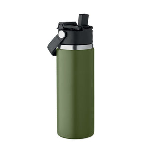 Bottiglia doppio strato 500ml RE-INOX verde - personalizzabile con logo