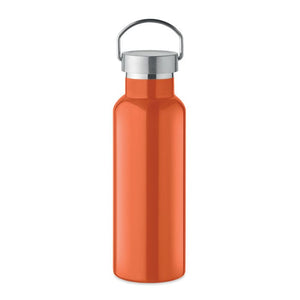 Bottiglia doppio strato 500ml Recycled Arancio - personalizzabile con logo
