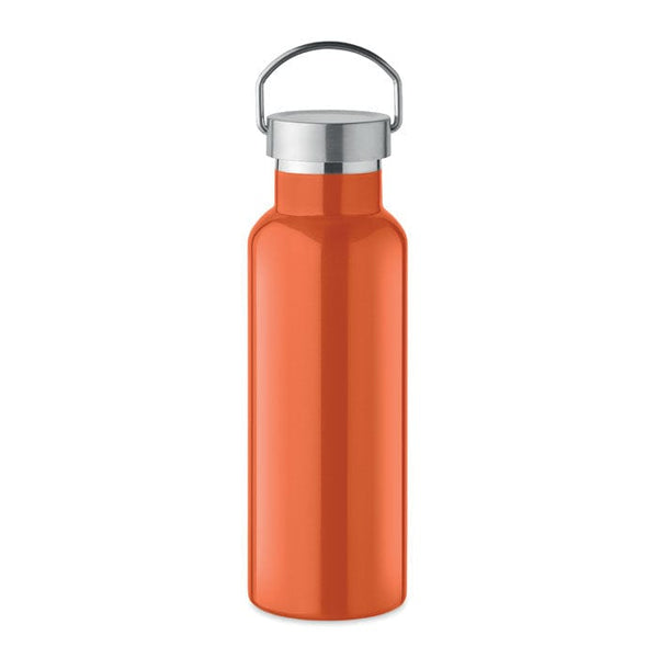 Bottiglia doppio strato 500ml Recycled Arancio - personalizzabile con logo