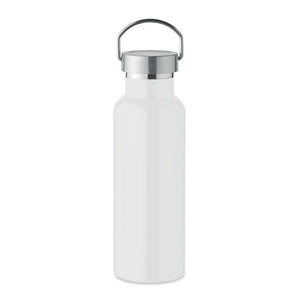 Bottiglia doppio strato 500ml Recycled Bianco - personalizzabile con logo