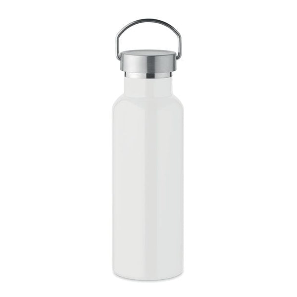 Bottiglia doppio strato 500ml Recycled Bianco - personalizzabile con logo