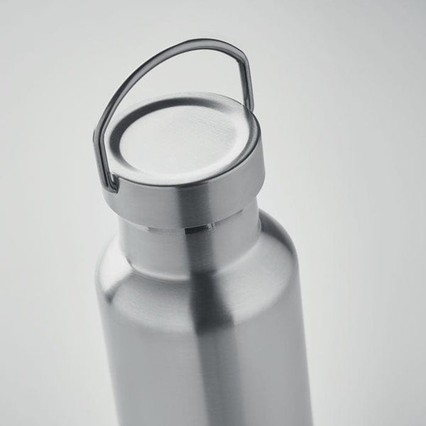 Bottiglia doppio strato 500ml Recycled color argento - personalizzabile con logo